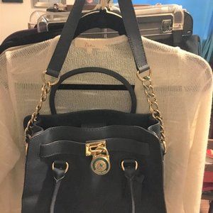Michael Kors Navy Blue Leather Bag Like New
